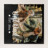 Niedlich Moderner Eleganter Vater Personalisiertes Puzzle (Horizontal)