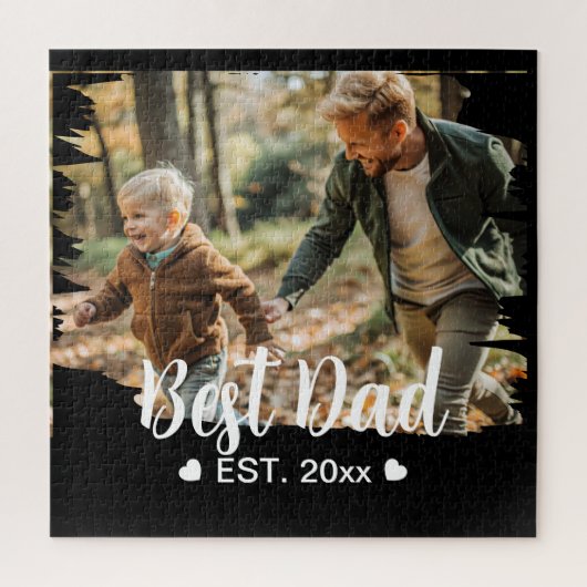 Niedlich Moderner Eleganter Vater Personalisiertes Puzzle (Vertikal)