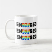 Niedlich Moderner Gay Pride EnGAYged Typografie Mi Kaffeetasse (Links)
