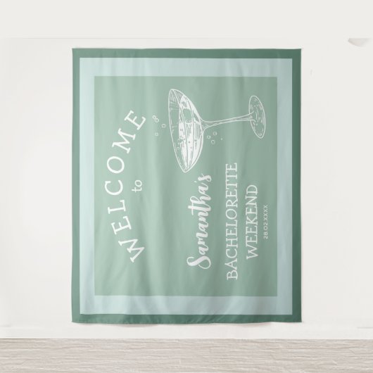 Niedlich Moderner Junggeselinnen-Abschied Wandteppich (Vorderseite)