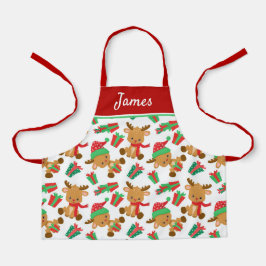 Niedlich Moderner Weihnachtsmann Personalisierter  Schürze