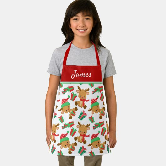 Niedlich Moderner Weihnachtsmann Personalisierter  Schürze (Insitu)