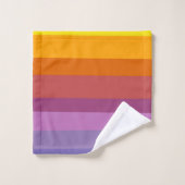 Niedlich Modernes Abstraktes Rainbow Stripes Art Badhandtuch Set (Waschlappen)