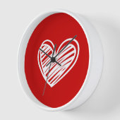 Niedlich Modernes, einzigartiges Rotes Herz Elegan Uhr (Winkel)