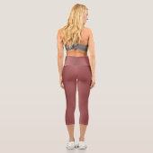 Niedlich Modernes Farbverlauf mit roter Farbe Capri Leggings (Rückseite)