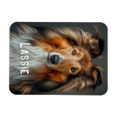 Niedlich Modernes Kühlschrank Dog Foto Magnet (Horizontal)