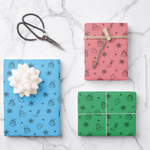 Niedlich Modernes Minimalistisches Weihnachts-Set Geschenkpapier Set