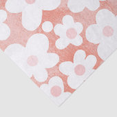 Niedlich Modernes Retro Daisy Rosa Terracotta auf Seidenpapier (Detail)