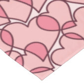Niedlich Modernes rosa Herzmuster Tischdecke (Schrägansicht)