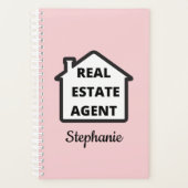 Niedlich Modernes Rosa Real Anwesen Agent Planer (Vorderseite)