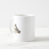 Niedlich modischer Doberman Tattooing Dalmatiner H Kaffeetasse (Vorderseite Links)