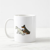 Niedlich modischer Doberman Tattooing Dalmatiner H Kaffeetasse (Links)
