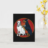 Niedlich modischer Doberman Tattooing Dalmatiner H Karte (Gelbe Blume)