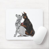 Niedlich modischer Doberman Tattooing Dalmatiner H Mousepad (Mit Mouse)