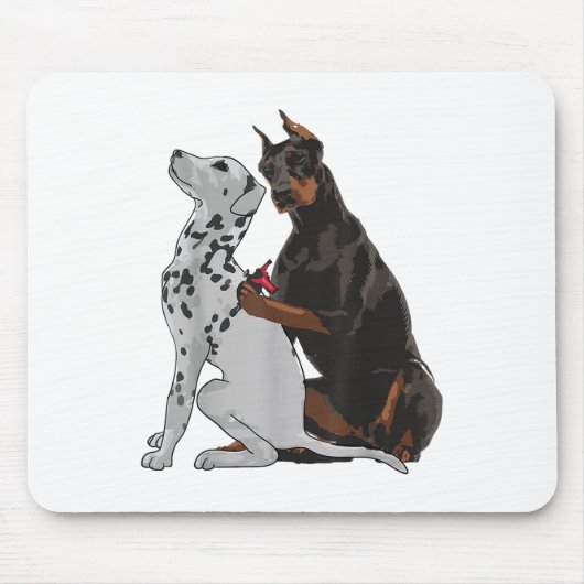 Niedlich modischer Doberman Tattooing Dalmatiner H Mousepad (Vorne)