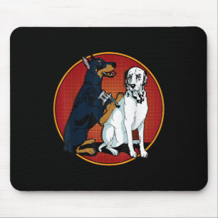 Niedlich modischer Doberman Tattooing Dalmatiner H Mousepad