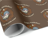 Niedlich Mole Happy Birthday Favorite Writer Carto Geschenkpapier (Rolleneckpunkt)