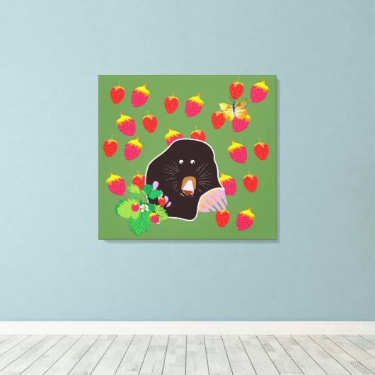 Niedlich Mole Spring Kids Room Leinwanddruck (Insitu (Holzboden))