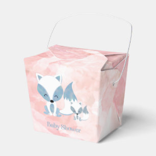 Niedlich Momma Fox und Baby Fox Babydusche Geschenkschachtel