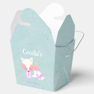 Niedlich Momma Fox und Baby Fox Babydusche nach Ma Geschenkschachtel