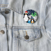 Niedlich Mommy & Baby Santa Penguins Button (Beispiel)