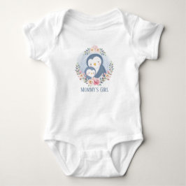 Niedlich Mommy Girl Pinguin fügen Text hinzu Baby Strampler
