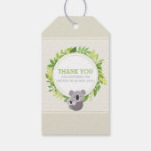 Niedlich Mommy Koala & Baby Koala Babydusche Geschenkanhänger (Rückseite)