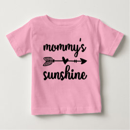 Niedlich Mommy Sonnenschein Mädchen Wort art Baby Baby T-shirt
