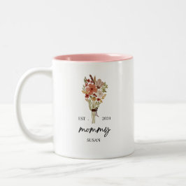 Niedlich Mommy Susan Est 2024 Rose Blumenmutter Ta Zweifarbige Tasse