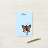 NIEDLICH MONARCH-BUTTERFLY-GRAFIK-POST-IT-NOTEPAD POST-IT KLEBEZETTEL (Auf Schreibtisch)