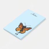 NIEDLICH MONARCH-BUTTERFLY-GRAFIK-POST-IT-NOTEPAD POST-IT KLEBEZETTEL (angewinkelt)