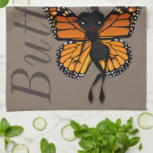 NIEDLICH MONARCH BUTTERFLY LADY KITCHEN DISKUSSION GESCHIRRTUCH (Gefaltet)