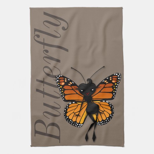 NIEDLICH MONARCH BUTTERFLY LADY KITCHEN DISKUSSION GESCHIRRTUCH (Vertikal)
