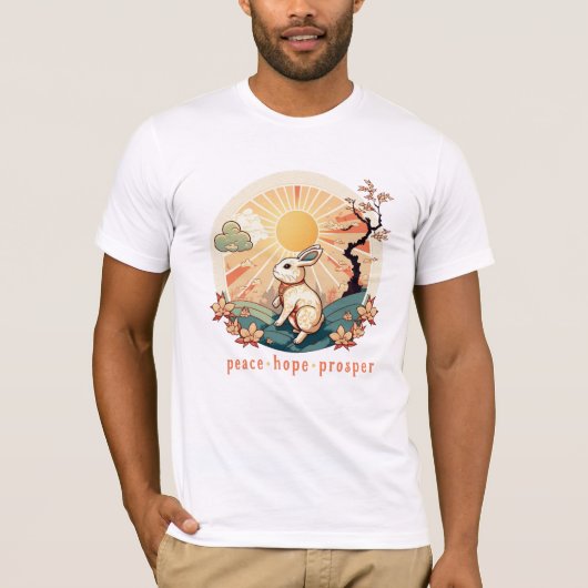 Niedlich, Mondneujahr, Kaninchenjahr T-Shirt (Vorderseite)