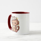 NIEDLICH MONKEY DRINKING BOBA TEA TASSE (Vorderseite Links)