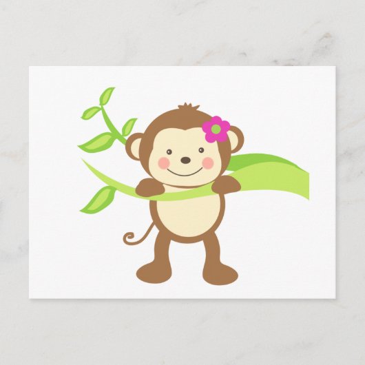 Niedlich Monkey.png Postkarte (Vorderseite)