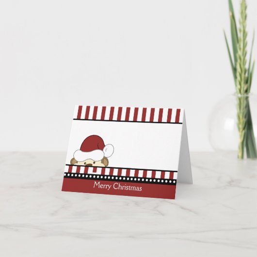 NIEDLICH MONKEY SANTA CHRISTMAS CARD FEIERTAGSKARTE (Vorderseite)