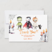 Niedlich Monster Costume Party Halloween vielen Da Dankeskarte (Vorderseite)