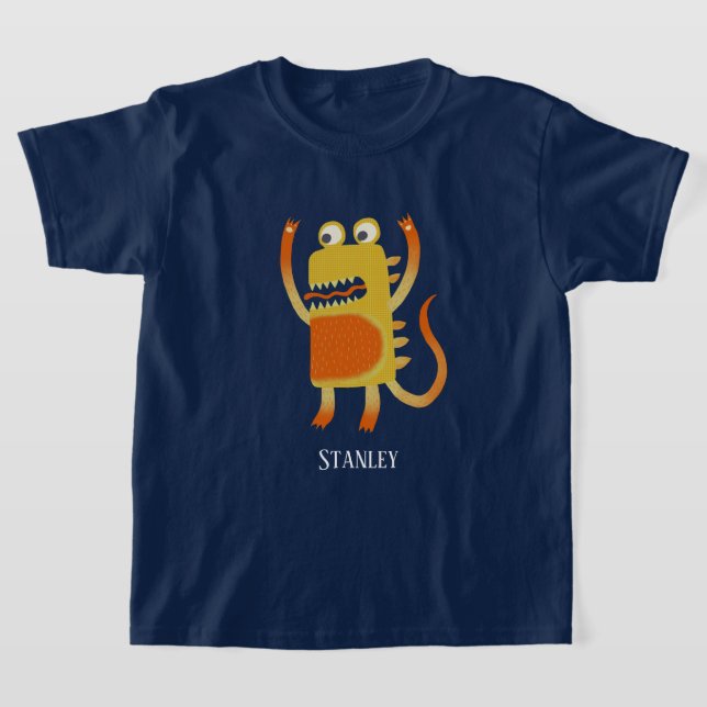 Niedlich Monster Stanley Individuelle Name T-Shirt (Ablage )