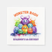 Niedlich Monsters Kindergeburtstag Party Serviette (Vorderseite)