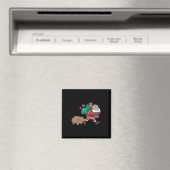 Niedlich Moo Deng & amp; Santa Ba Magnet (In Situ (Geschirrspüler))