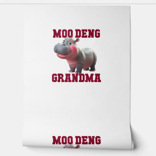 Niedlich MOO DENG GRANDMA Baby Hippo Granny Teache Tapete