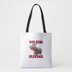 Niedlich MOO DENG GRANDMA Baby Hippo Granny Teache Tasche