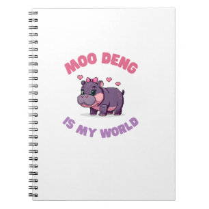 Niedlich MOO DENG IST MEINE WELT-Enthusiasten Wild Notizblock