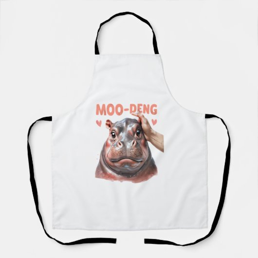 Niedlich Moo Deng T - Shirt Schürze (Vorderseite)