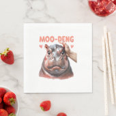 Niedlich Moo Deng T - Shirt Serviette (Beispiel)