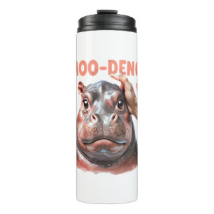 Niedlich Moo Deng T - Shirt Thermosbecher