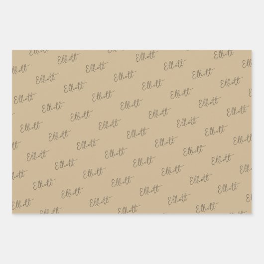 Niedlich Moon and Stars Muster Blue Baby Dusche Geschenkpapier Set (Vorderseite 3)