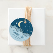 Niedlich Moon & Stars Dark Blue Danke Baby Dusche Geschenkanhänger (Beispiel)