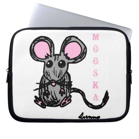 Niedlich Mooska Mouse Laptop Sleeve (Vorderseite)